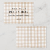 D'accompagnement Carte de boîtier neutre de 3,5 po x 2,5 po (Devant / Derrière)