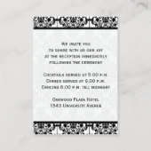 D'accompagnement Carte de boîtier noir, blanc, jaune damassé (Dos)