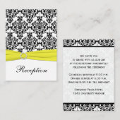 D'accompagnement Carte de boîtier noir, blanc, jaune damassé (Devant / Derrière)