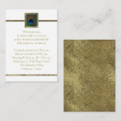 D'accompagnement Carte de boîtier Peacock Blanc et Or (Devant / Derrière)
