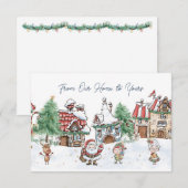 D'accompagnement Carte de boîtier père Noël Elf Rudolph (Devant / Derrière)