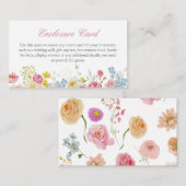 D'accompagnement Carte de boîtier personnalisée Fleur sauvage Bow r (Devant / Derrière)