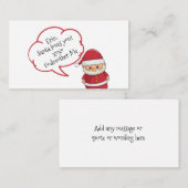 D'accompagnement Carte de boîtier personnalisée Père Noël (Devant / Derrière)