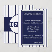 D'accompagnement Carte de boîtier Pinstripes Baseball (Devant / Derrière)