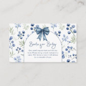 D'accompagnement Carte de boîtier pour Baby shower doux Blueberry B (Devant)