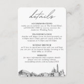 D'accompagnement Carte de boîtier pour détails Mariage Washington D (Devant)