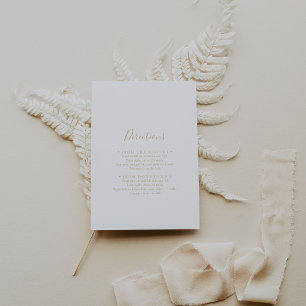 D'accompagnement Carte de boîtier pour Mariage minimaliste Gold