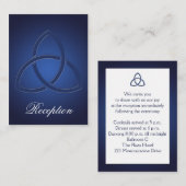 D'accompagnement Carte de boîtier pour noeud d'amour bleu et blanc  (Devant / Derrière)