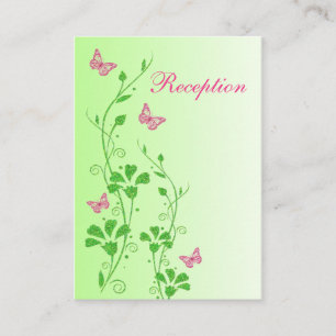 D'accompagnement Carte de boîtier pour papillons floraux roses et v