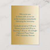 D'accompagnement Carte de boîtier pour papillons floraux turquoises (Dos)