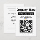 D'accompagnement Carte de boîtier - QR Code Google Business Review (Devant / Derrière)