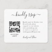 D'accompagnement Carte de boîtier QR CODE Mariage RSVP (Devant)