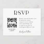 D'accompagnement Carte de boîtier QR CODE Mariage RSVP (Devant)