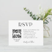 D'accompagnement Carte de boîtier QR CODE Mariage RSVP (Debout devant)