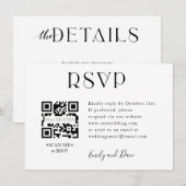 D'accompagnement Carte de boîtier QR CODE Mariage RSVP (Devant / Derrière)