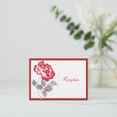 D'accompagnement Carte de boîtier Red Peony sur lin (Debout devant)