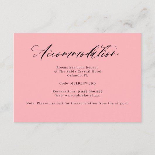 D'accompagnement Carte De Boîtier Rose Vive (Devant)