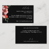 D'accompagnement Carte de boîtier rouge Floral SM - Noir 2 (Devant / Derrière)