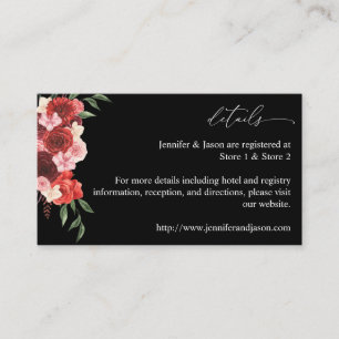 D'accompagnement Carte de boîtier rouge Floral SM - Noir 2
