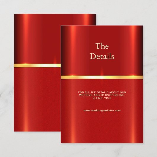 D'accompagnement Carte de boîtier rouge simple (Devant / Derrière)