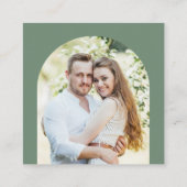 D'accompagnement Carte de boîtier RSVP à code QR simple arche (Dos)