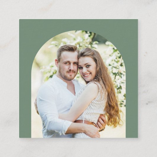 D'accompagnement Carte de boîtier RSVP à code QR simple arche (Dos)