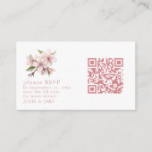 D'accompagnement Carte de boîtier rsvp Cerise Blossom rose QR Code (Devant)