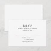 D'accompagnement Carte de boîtier RSVP classique noir moderne (Devant / Derrière)