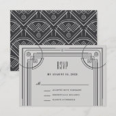 D'accompagnement Carte de boîtier RSVP de cadre de décoration moder (Devant / Derrière)