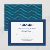 D'accompagnement Carte de boîtier RSVP de mariage de requins (Devant / Derrière)