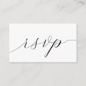 D'accompagnement Carte de boîtier RSVP de mariage de script moderne (Devant)