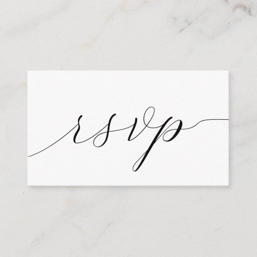 D'accompagnement Carte de boîtier RSVP de mariage de script moderne (Devant)