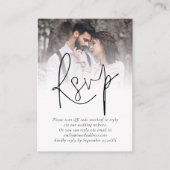 D'accompagnement Carte de boîtier RSVP de mariage photo de code QR (Devant)
