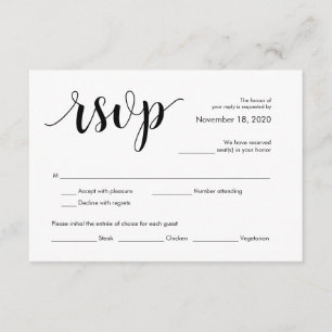 D'accompagnement Carte de boîtier RSVP de mariage rustique moderne