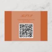 D'accompagnement Carte de boîtier RSVP du code QR mariage (Dos)