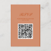 D'accompagnement Carte de boîtier RSVP du code QR mariage (Dos)