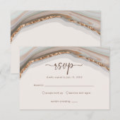D'accompagnement Carte de boîtier RSVP en marbre naturel (Devant / Derrière)