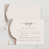 D'accompagnement Carte de boîtier RSVP en marbre naturel (Devant / Derrière)