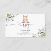 D'accompagnement Carte de boîtier RSVP Eucalyptus bear (Devant)
