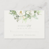 D'accompagnement Carte de boîtier RSVP Eucalyptus Floral Wedal (Devant)