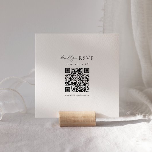 D'accompagnement Carte de boîtier RSVP minimale du code QR moderne