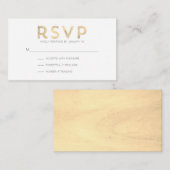 D'accompagnement Carte de boîtier RSVP moderne en bois clair (Devant / Derrière)