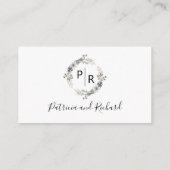D'accompagnement Carte de boîtier RSVP Monogram Floral Wedal (Dos)