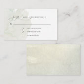 D'accompagnement Carte de boîtier RSVP Mossy Watercolor moderne (Devant / Derrière)