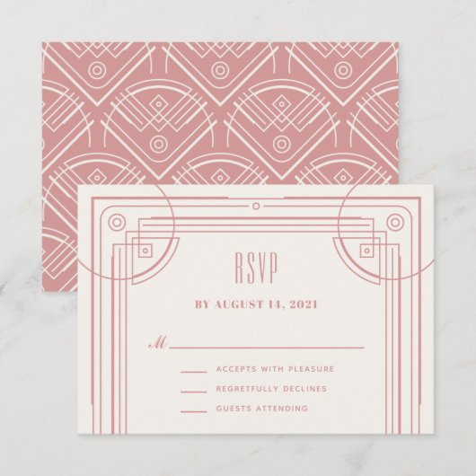 D'accompagnement Carte de boîtier RSVP pour cadre de décoration mod (Devant / Derrière)