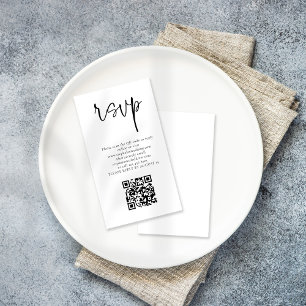 D'accompagnement Carte de boîtier RSVP pour code QR de script moder