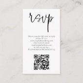 D'accompagnement Carte de boîtier RSVP pour code QR de script moder (Devant)