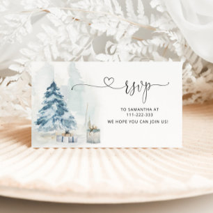D'accompagnement Carte de boîtier RSVP pour forêt d'hiver