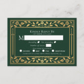 D'accompagnement Carte de boîtier RSVP pour mariage avec épée médié (Devant)