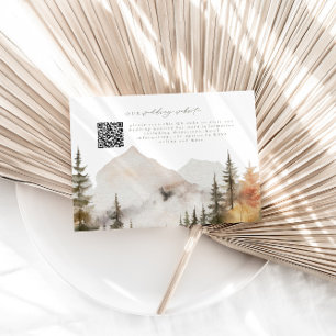 D'accompagnement Carte de boîtier RSVP pour mariage en montagne de 